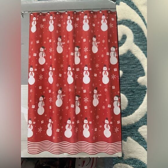 NIP Home For The Holidays Shower Curtain Set - Picture 2 of 4